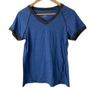 ClimaRite by Cuddl Duds Women's Blue Short Sleeve Base Layer Shirt Size Small S